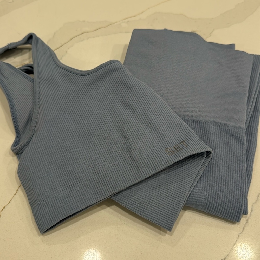Baby Blue Set Active Workout Set. Wore Once